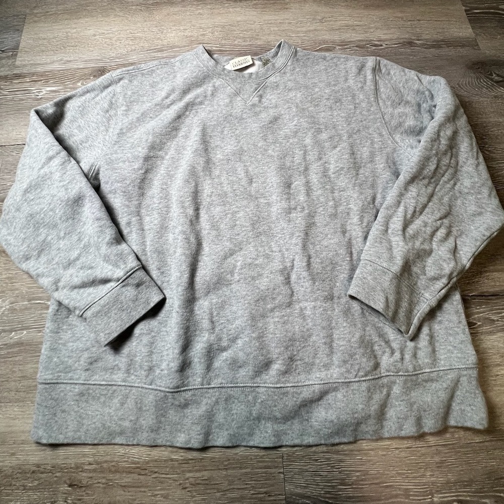 Classic Elements Sweatshirt Boys L 14-16 Grey Crewneck Fleece Pullover Athletic
